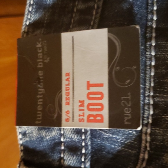 Twenty One Black Slim Boot Jeans Sz 5/6R New with tags - Picture 1 of 10